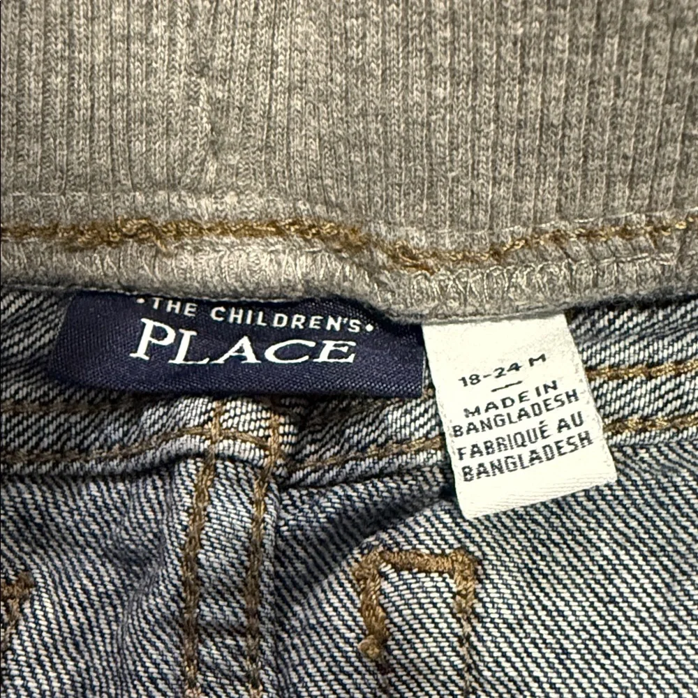 The Children's Place Blue Jeans with Gray Waistband